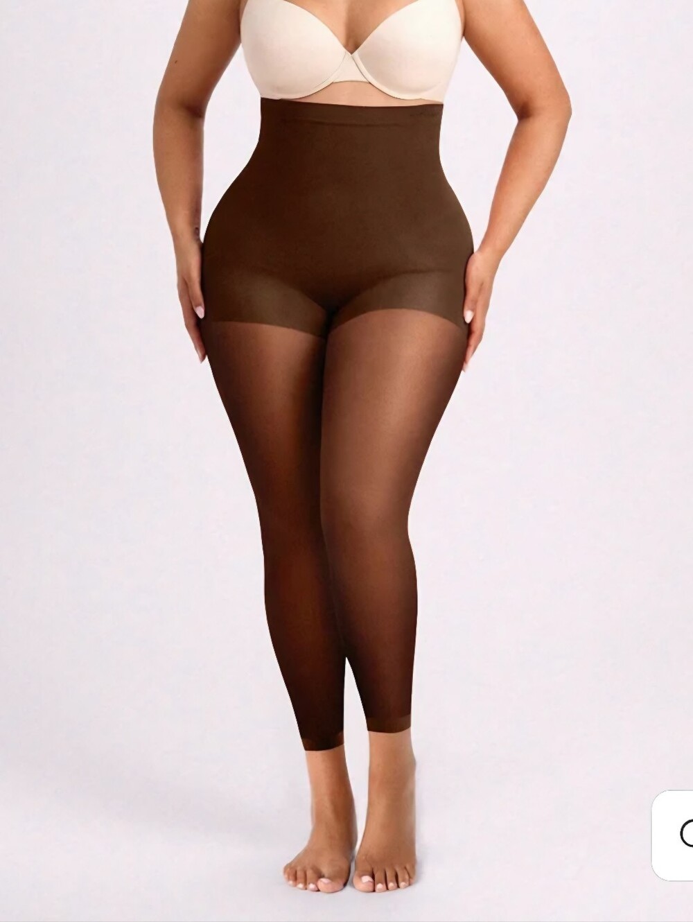 NWT Shapellx MistWeave High-Waisted Footless Shaping Tights Bodycon Athleisure M